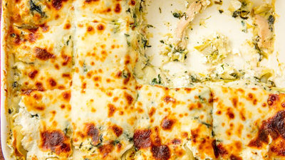 Spinach and Artichoke Lasagna with Rotisserie Chicken