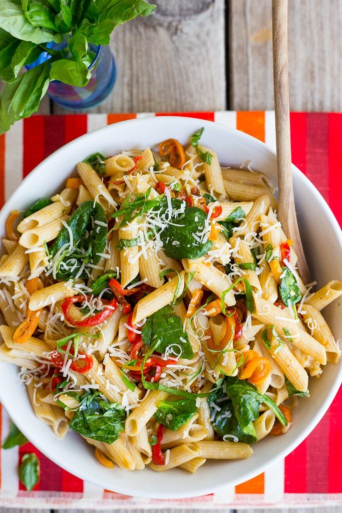 Smooth Balsamic Sweet Pepper Summer Pasta Salad
