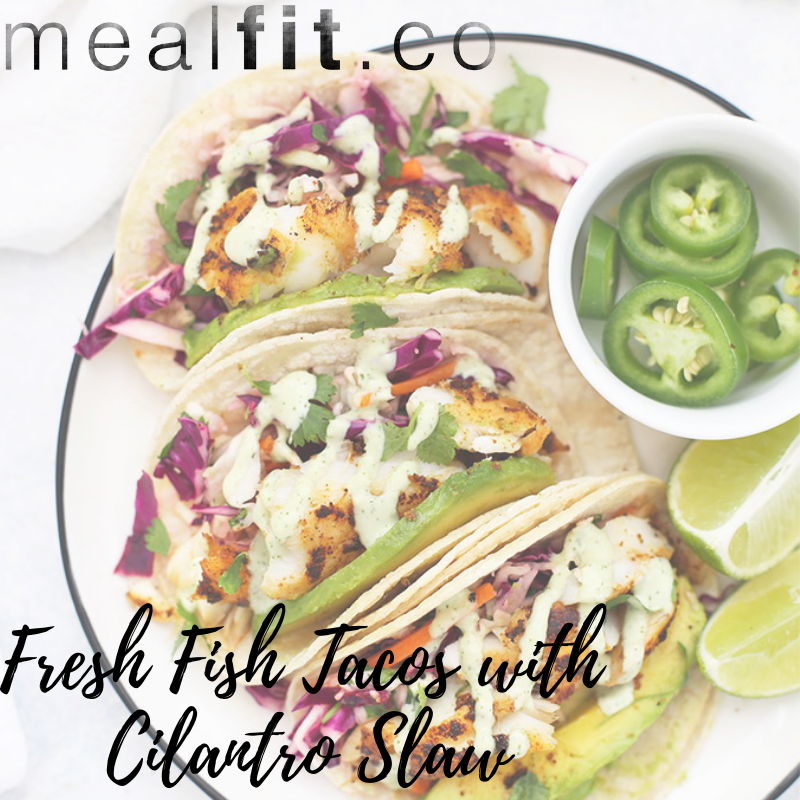 Fresh Fish Tacos with Cilantro Slaw