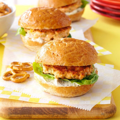 Inviting Garlic-Herb Salmon Sliders