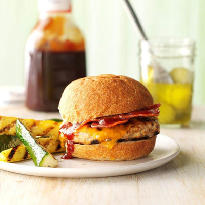 Sunny Mushroom Bacon Turkey Burgers