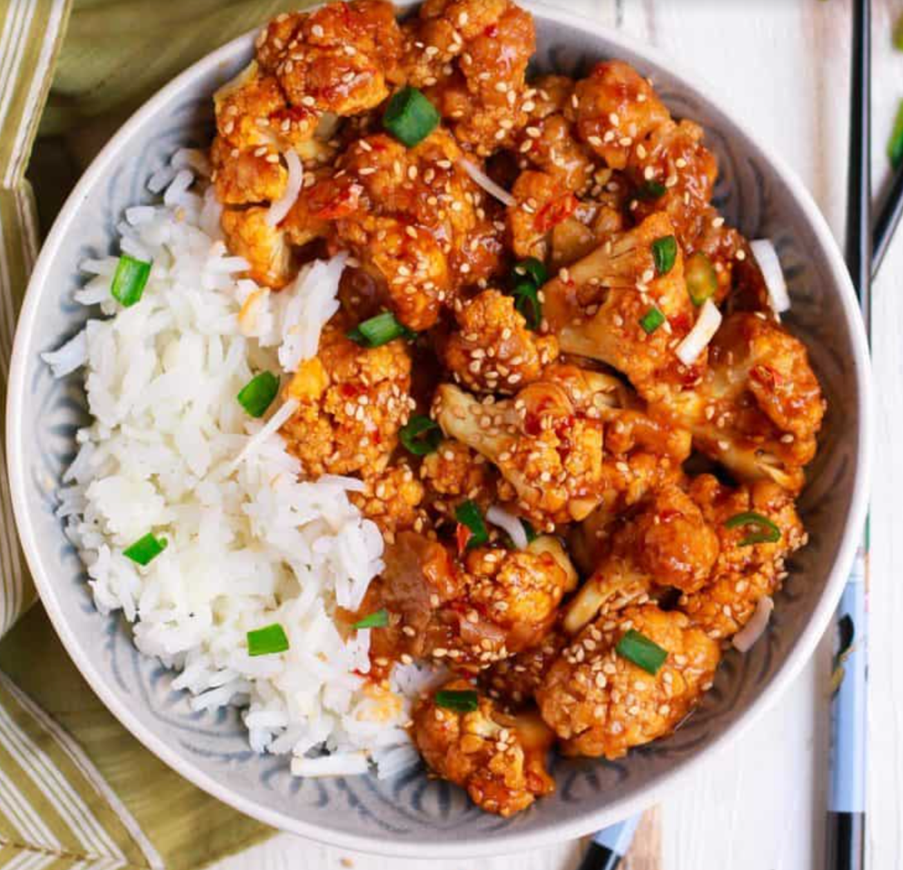 Sticky Sesame Cauliflower 