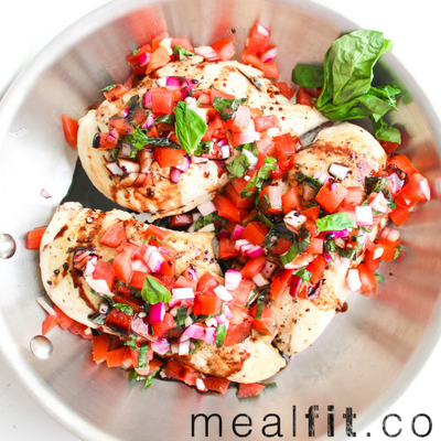 Bruschetta Chicken with Balsamic Glaze