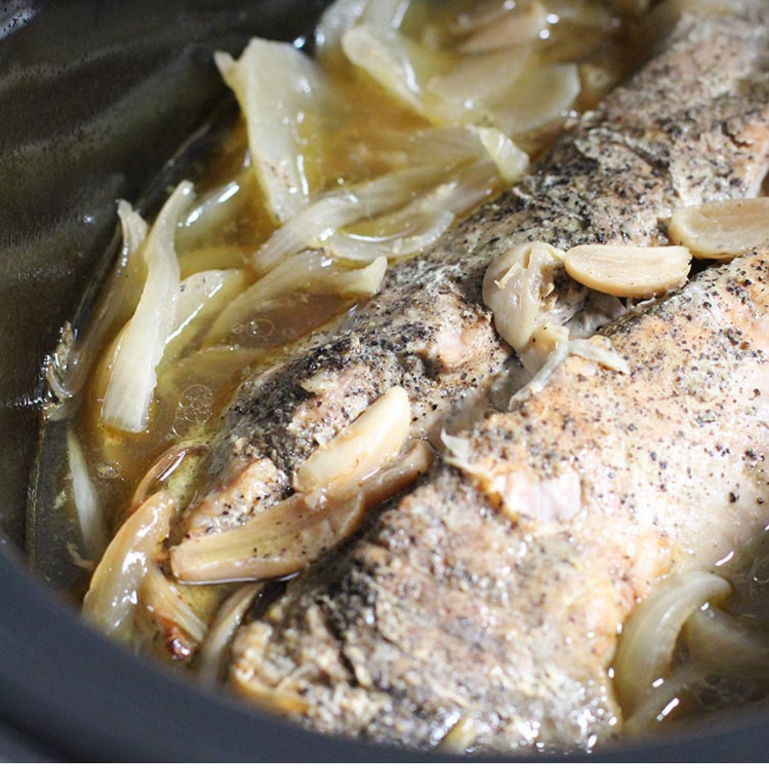 Tasty Slow Cooker Garlic Pork Loins