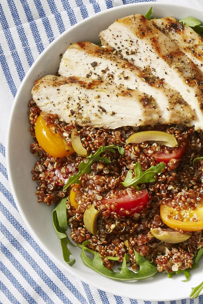Savory Grilled Chicken with Quinoa and Vinaigrette