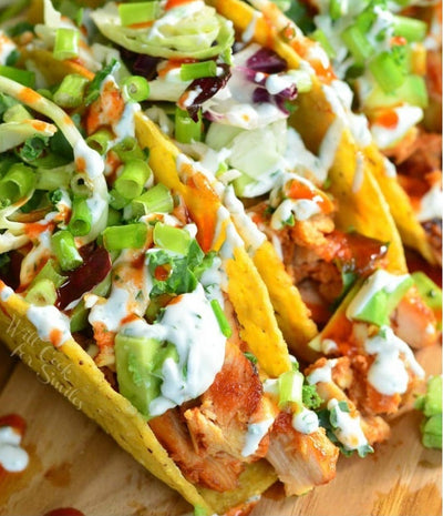 Sweet & Spicy Sriracha Chicken Tacos